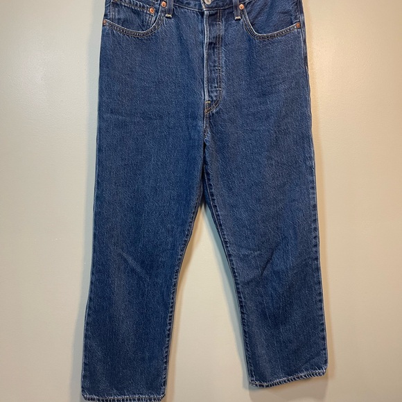 Levi's Women's Ribcage Straight Ankle Leg Blue Jeans Size 30 - Picture 3 of 6